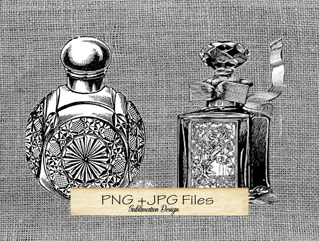 Imágenes prediseñadas de botella de perfume vintage, imagen de perfume  vintage, descarga instantánea, sello digital de perfume vintage,  transferencia ..., image size:1080x816