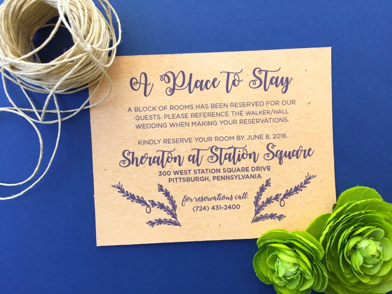 Rustic Wedding Invitation SAMPLE Wedding Invitation Navy Wedding Invite Wedding Stationery Wedding Invitation Set Kraft Wedding Invites