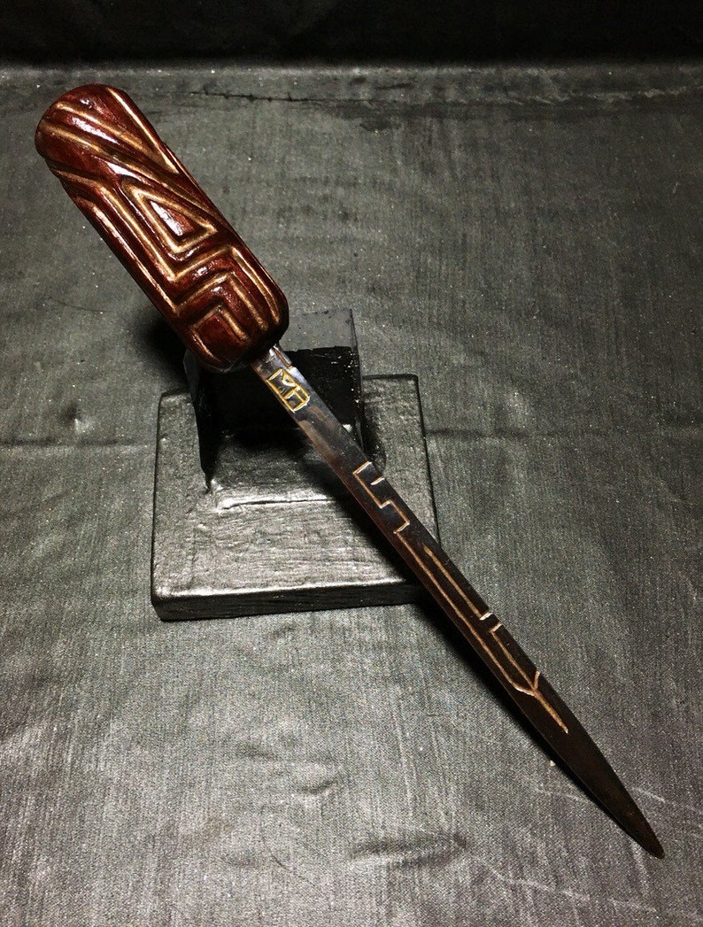 Custom Hand Carved Wooden Handle LetterOpener Engraved Etsy