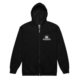 Cheeky Chins • Chinchilla • Space Chin • Unisex Zip Hoodie