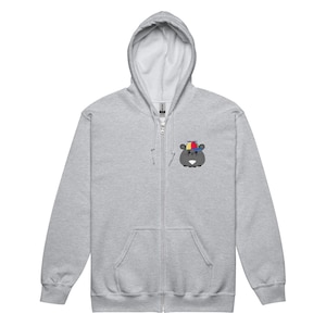 Cheeky Chins • Chinchilla • Derp • Unisex Zip Hoodie