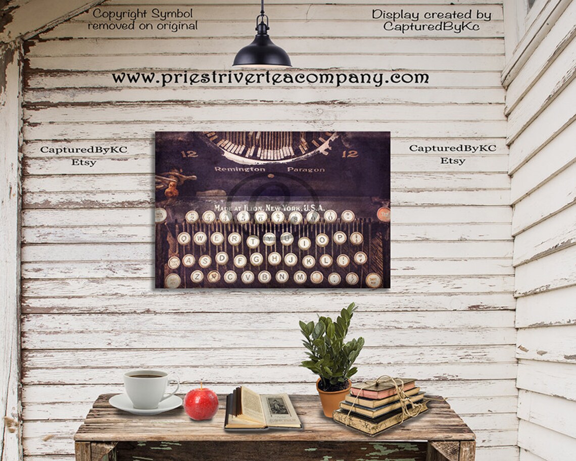 Vintage Typewriter Wall Art Steam Punk Art Type writer art Etsy