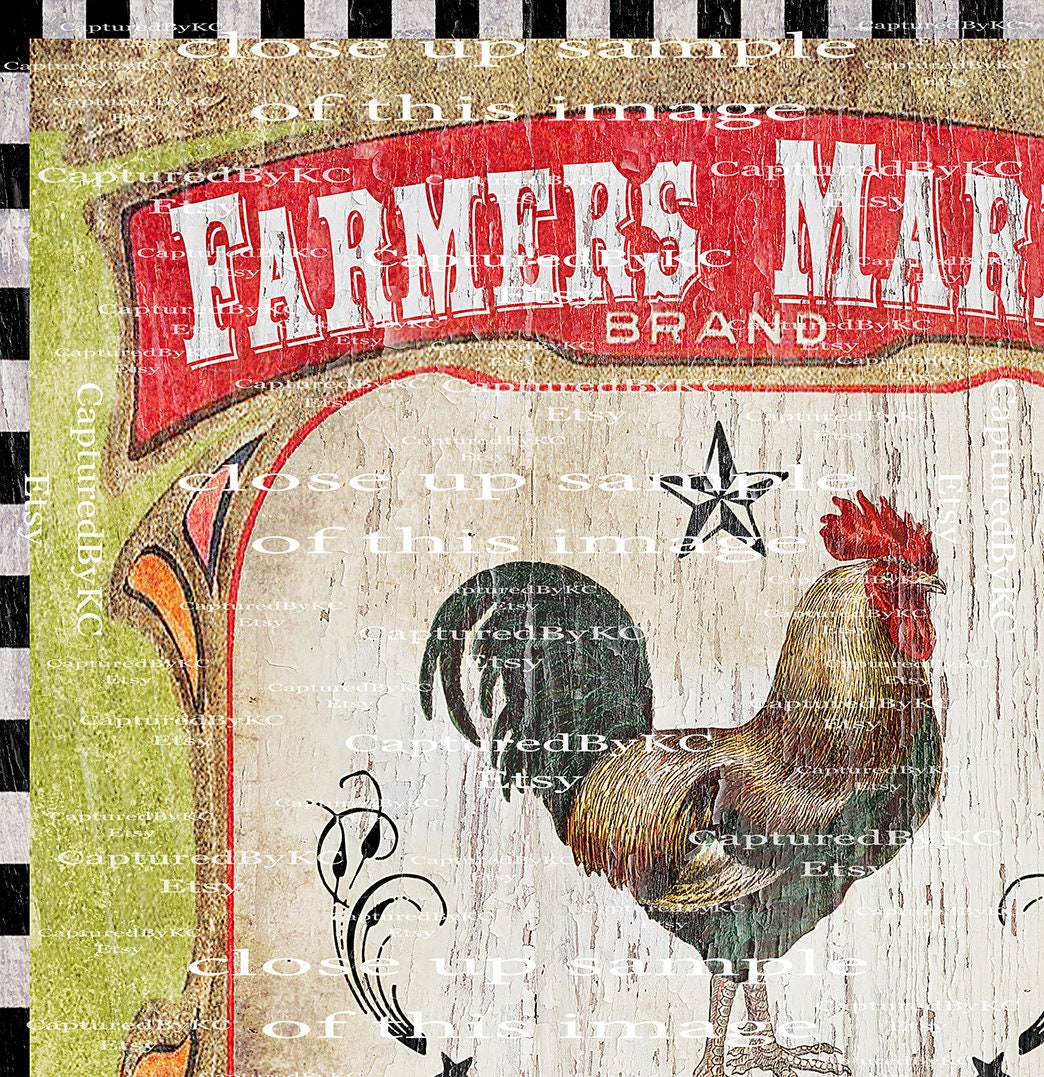Farmhouse art farmhouse artwork farmhouse wall decor rooster Etsy