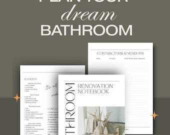 Badezimmer Remodel Planer, Renovations Checkliste, Budget (PDF)