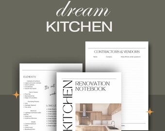 Kitchen Remodel Planner PDF, Renovation Checklist, Budget Tracker