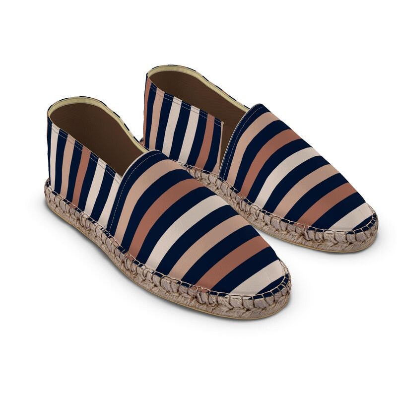 Handmade Espadrilles Warm Neutral Stripes - Etsy