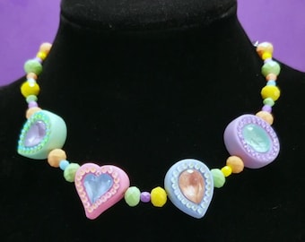 Pastel Kawaii Harajuku Crystal Choker Necklace