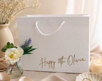 Personalisierte Geburtstagsgeschenktasche, Geburtstagsgeschenktasche, spezieller Geburtstag, personalisierte Geschenktasche