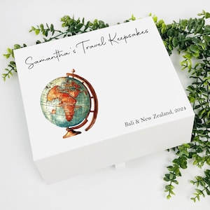 Luxus personalisierte 'Reisen' Andenken Geschenkbox, Teavelling Geschenk, Reisende Andenken, Willkommen zu Hause Geschenkbox