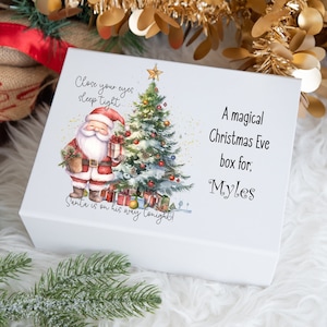Caja de regalo navideña personalizada de lujo, caja de Nochebuena, caja de Nochebuena, caja de Nochebuena de Papá Noel