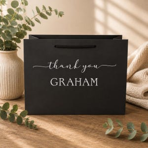 Personalized Thank You Gift Bag: Eco-Friendly Recycled Keepsake image 2