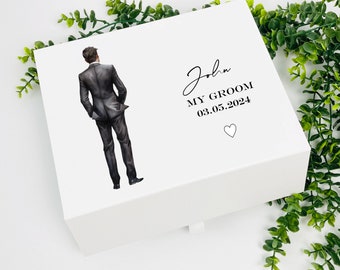 Personalized Groom Gift Box: Wedding Keepsake Box