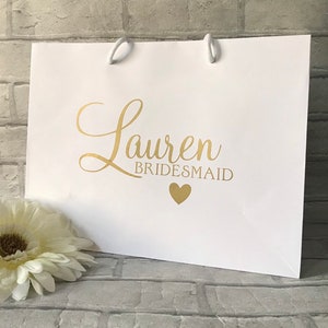Bridesmaid Gift Bag, personalised giftbag with rope handle, Bridal party gifts, Bridalparty giftbag, Flower girl, Mother of the bride, Bride