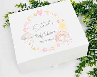 Personalisierte Babyparty-Andenken-Geschenkbox