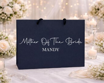 Bridesmaid Gift Bag, Personalised gift bag with rope handle, Bridal party gifts, Bridal party giftbag, Flower girl, Bridal Party Favor