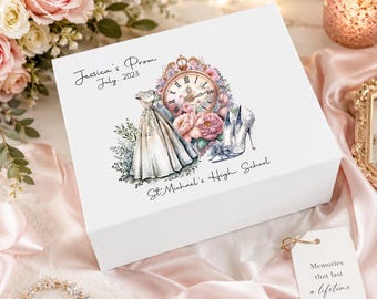 Personalized 'My Prom' Keepsake Box: Prom Memories & Souvenirs