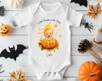 Personalized Baby's First Halloween Vest: Custom Cotton Bodysuit