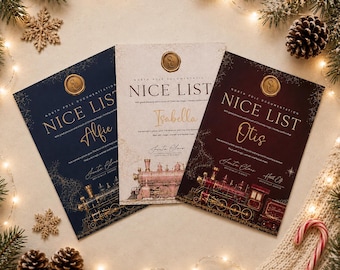 Personalised Santa's Christmas Nice List Certificate - A4 Christmas Keepsake