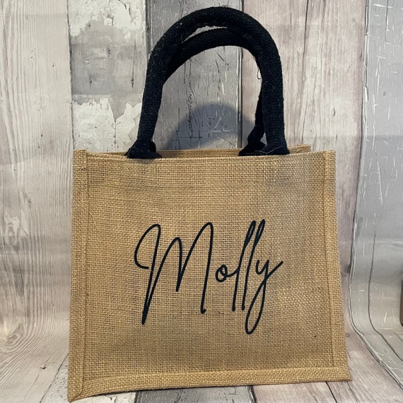 Personalised Hessian Jute Tote Bag Personalised Beach Bag Beach Bag Personalized Hessian Jute Bag Personalized Hessian Tote Beach Bag