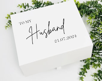 Personalised Husband gift box, to my Husband gift box, wedding morning gift box Husband gift box, Wedding Anniversary Gift Box