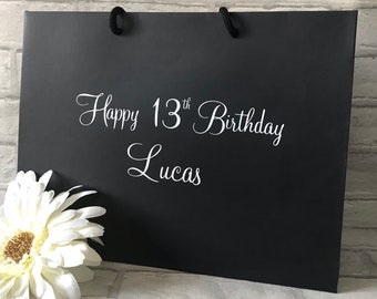 Personalisierte Geburtstagsgeschenktasche, Geburtstagsgeschenktasche, spezieller Geburtstag, personalisierte Geschenktasche