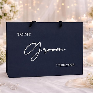Personalised Groom gift bag, to my groom gift bag, wedding morning gift bag groom gift bag image 1