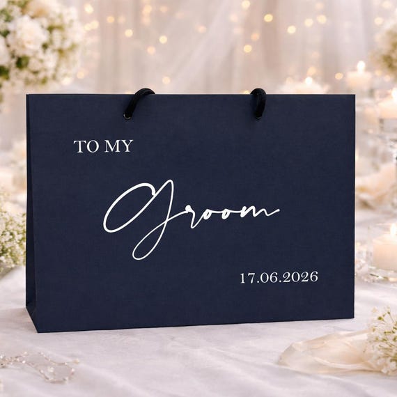 Personalised Groom gift bag, to my groom gift bag, wedding morning gift bag groom gift bag