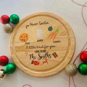 Wooden Christmas Eve treat boards, Santa treat board, Christmas Eve Plate, Santa plate, Father Christmas Treat Board