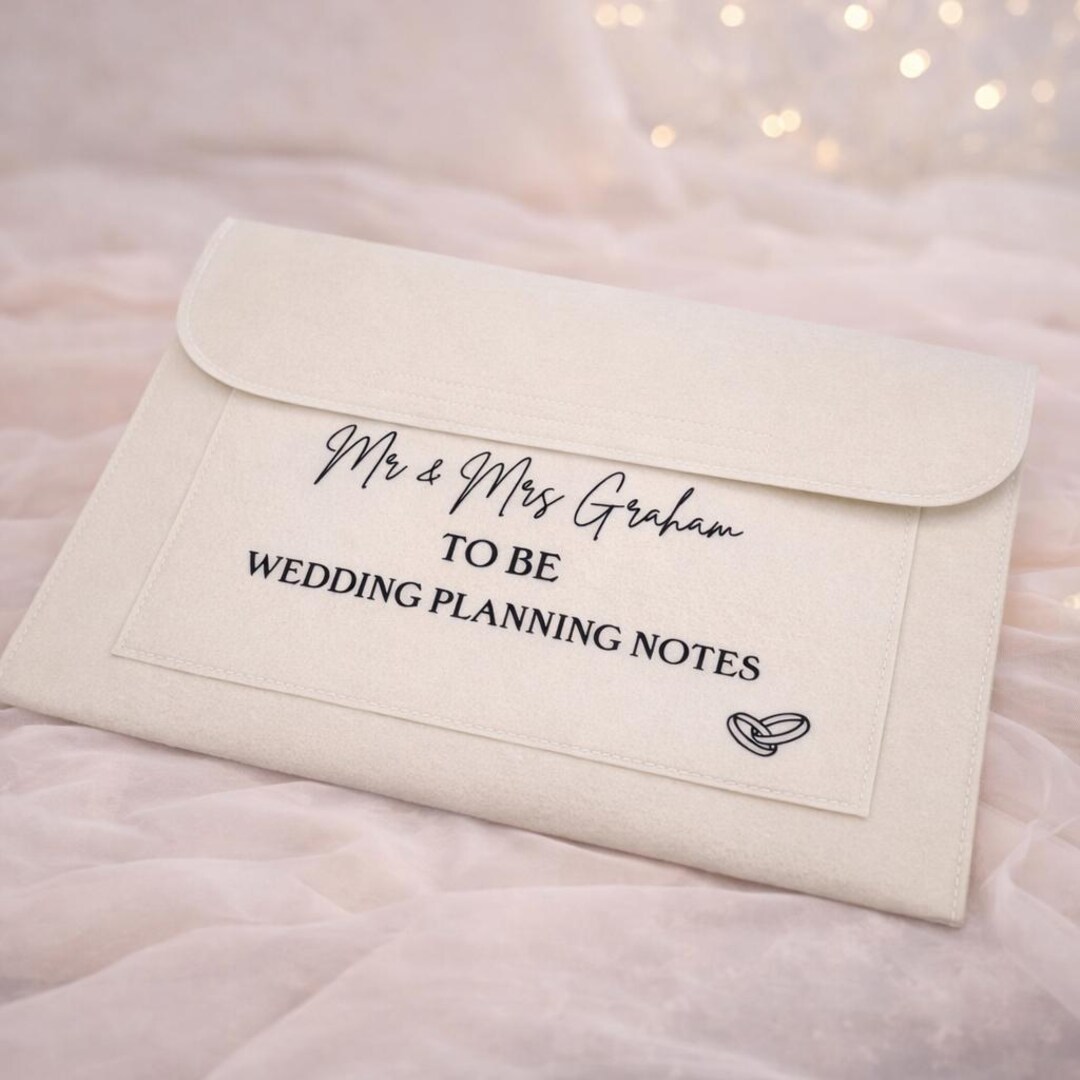 Personalized Wedding Planning Notes Folder: Engagement Gift - Etsy
