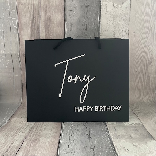 Personalised Birthday Gift Bag, Birthday Gift Bag, Special Birthday, Personalised Gift Bag