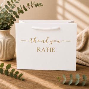 Personalized Thank You Gift Bag: Eco-Friendly Recycled Keepsake image 1