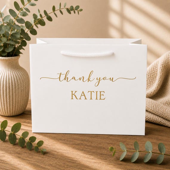 Personalized Thank You Gift Bag: Eco-Friendly Recycled Keepsake