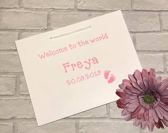 Personalised New Baby Gift Bag, Welcome to the world Gift Bag, Personalised Gift Bag, New Born Gift Bag
