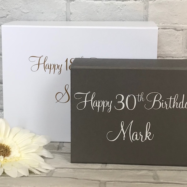 Coffret cadeau d'anniversaire personnalisé, Coffret cadeau d'anniversaire, Anniversaire spécial, Coffret cadeau personnalisé