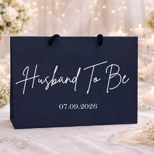 Personalised Husband to be gift bag, husband to be gift bag, wedding morning gift bag husband to be gift bag