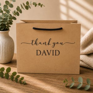 Personalized Thank You Gift Bag: Eco-Friendly Recycled Keepsake image 4