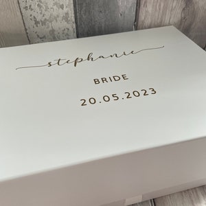Personalised Bride gift box, Bride gift box, wedding morning gift box, Bride gift box, Miss to Mrs gift box image 2