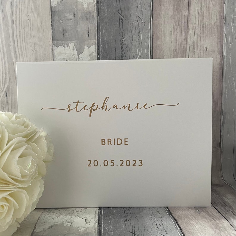 Personalised Bride gift box, Bride gift box, wedding morning gift box, Bride gift box, Miss to Mrs gift box image 1
