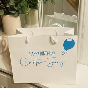 Personalised Happy Birthday Gift Bag, Birthday Gift Bag, Special Occasion Gift Bag, Personalised Gift Bag