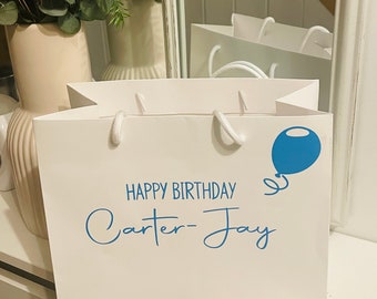 Personalized Happy Birthday Gift Bag: Keepsake Party Favor
