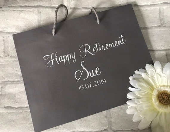 Personalised Retirement Gift Bag, Retirement Gift Bag, Special Occasion, Personalised Gift Bag, Leaving Gift, Retirement Gift