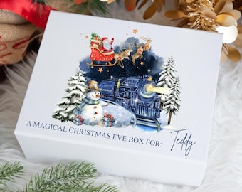 Luxury personalised Christmas Gift Box, Christmas Eve Box, Xmas Eve Box, Christmas Train, Christmas  Express Train
