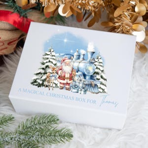 Caja de regalo de Navidad personalizada de lujo, caja de regalo de Navidad, caja de regalo de Navidad, tren de Navidad