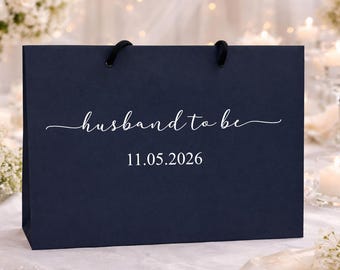 Personalised Husband to be gift bag, husband to be gift bag, wedding morning gift bag husband to be gift bag