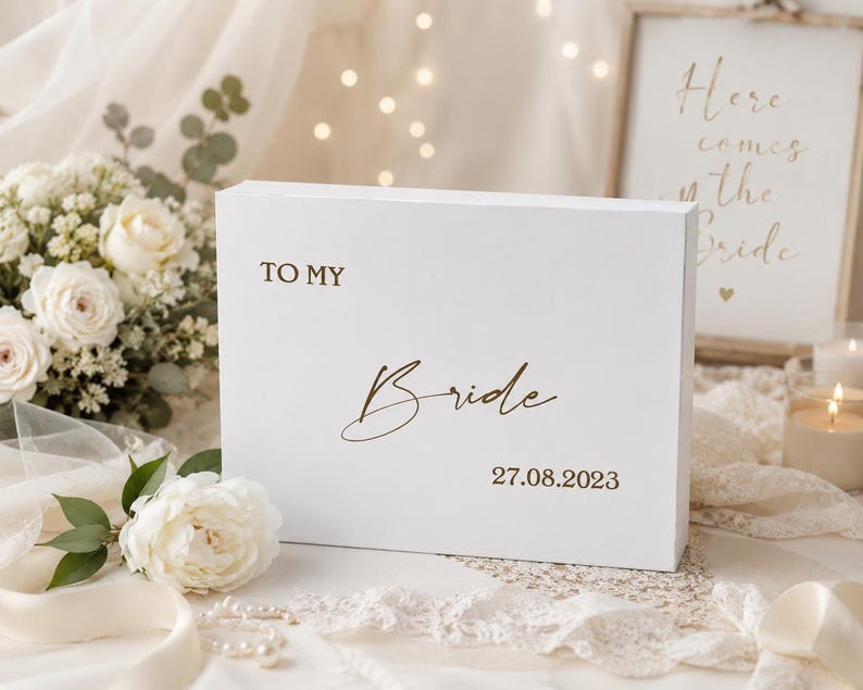 Personalised Bride gift box, to my Bride gift box, wedding morning gift box Bride gift box image 2