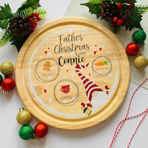 Wooden Christmas Eve treat boards, Santa treat board, Christmas Eve Plate, Santa plate, Father Christmas Treat Board image 3