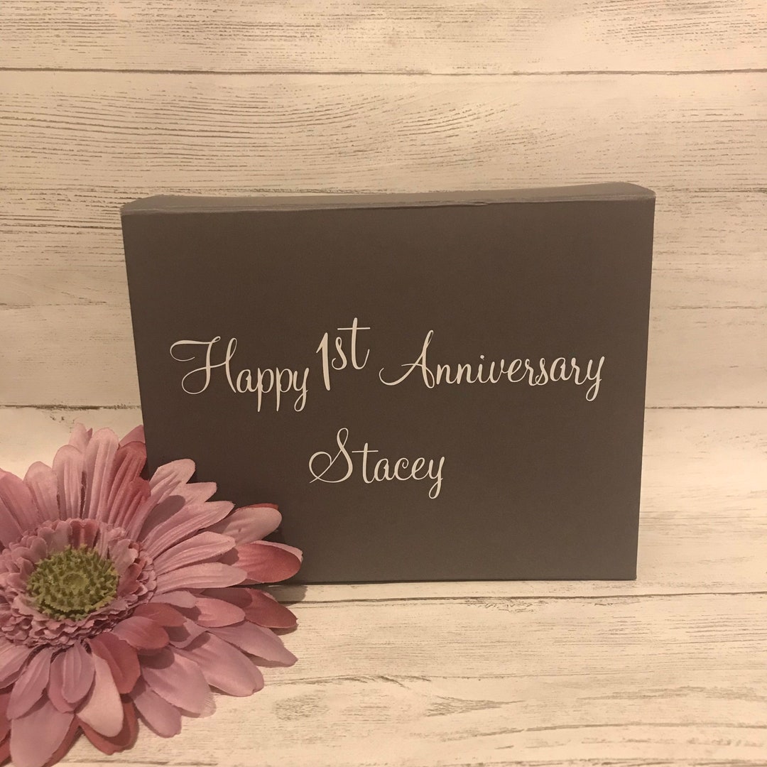 Personalised Wedding Anniversary Gift Box Anniversary Gift Etsy