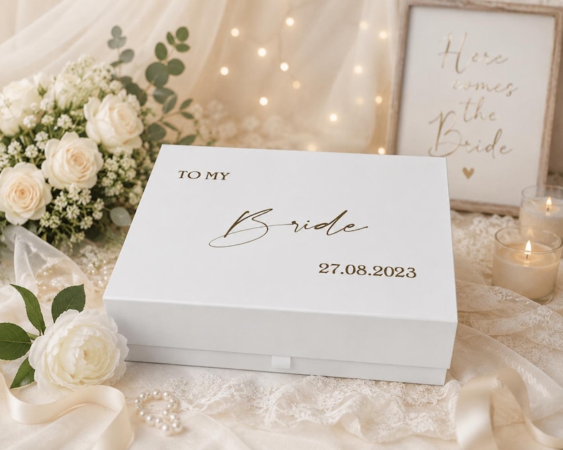 Personalised Bride gift box, to my Bride gift box, wedding morning gift box Bride gift box image 3