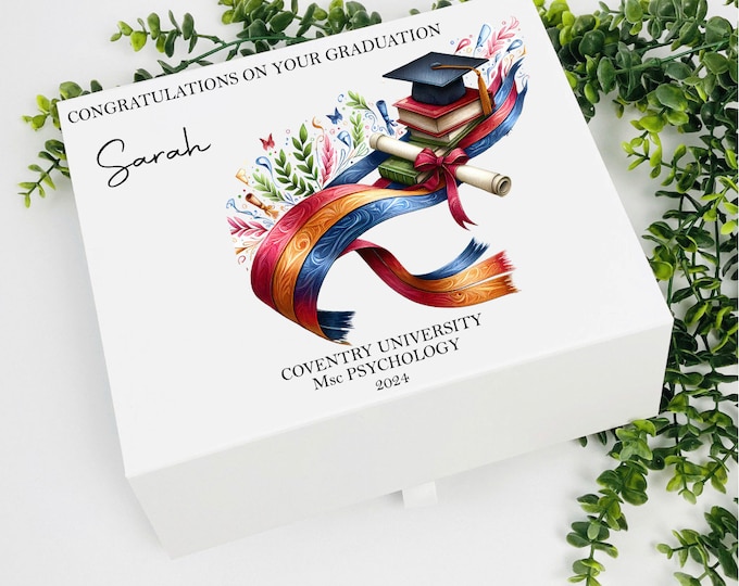 Personalized Graduation Keepsake Box: College University Gift