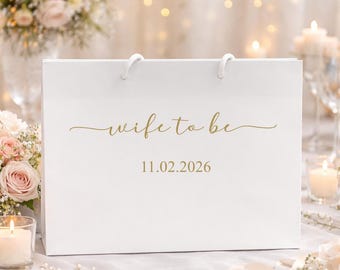 Personalisierte Frau, die Geschenktasche ist, Frau, die Geschenktasche ist, Hochzeitsmorgen Geschenktasche Frau, die Geschenktasche ist